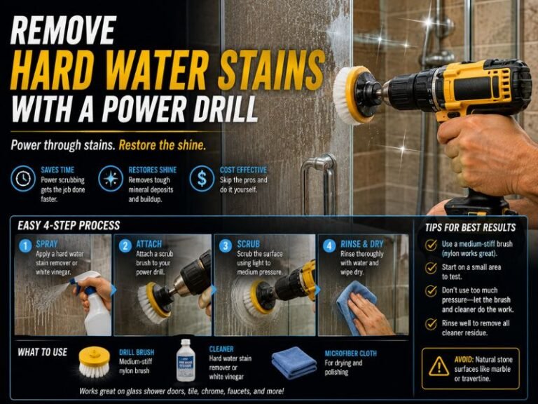 Remove Hard Water Stains with a Power Drill: Safe Cleaning Guide
