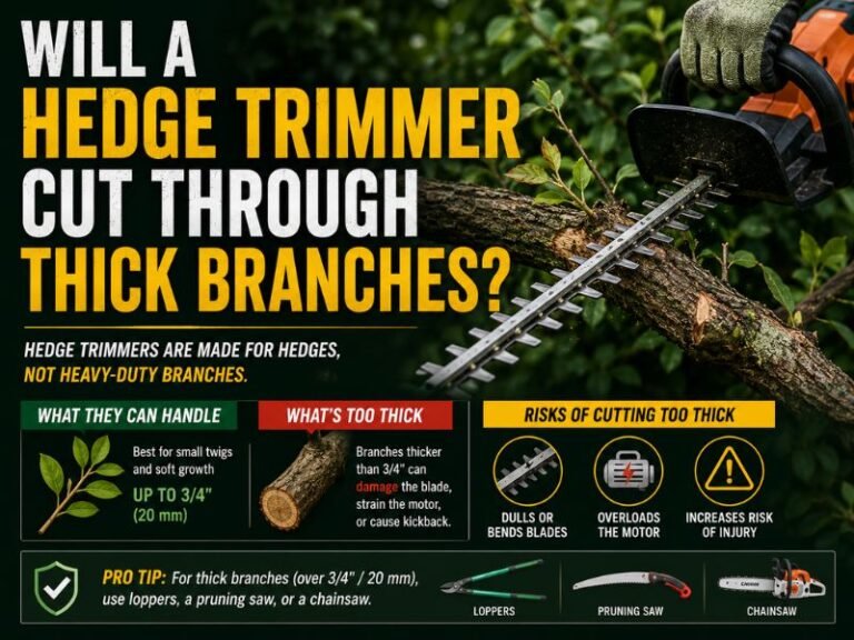 Will a Hedge Trimmer Cut Through Thick Branches?