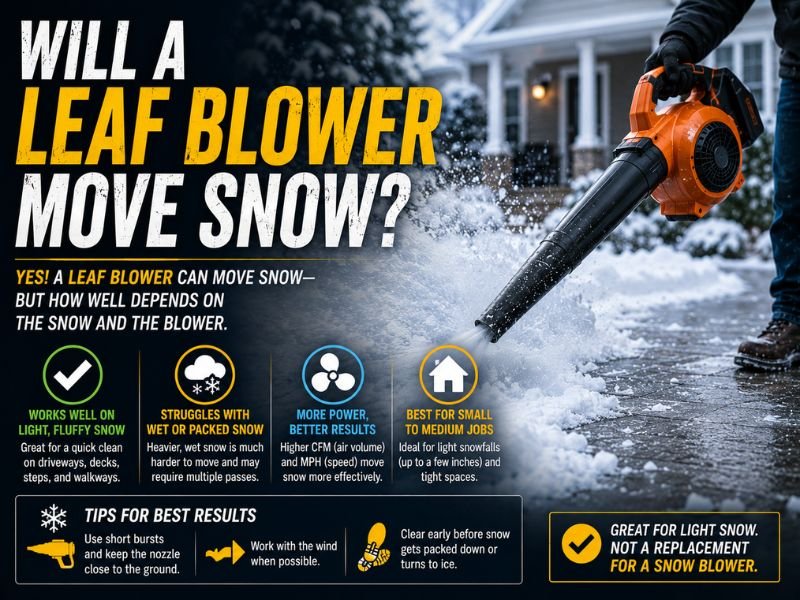 Will a Leaf Blower Move Snow?
